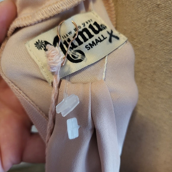 Show me your MUMU womans Jen Maxi dress in Chiffon dusty blush size sma… - Picture 11 of 12